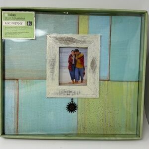 K & Company Large Square Photo Album Sea Glass Style Green Blue 20 Top Load Page